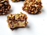 quick & dirty summer sweets: frozen banana buckwheat chocolate crunch bites
